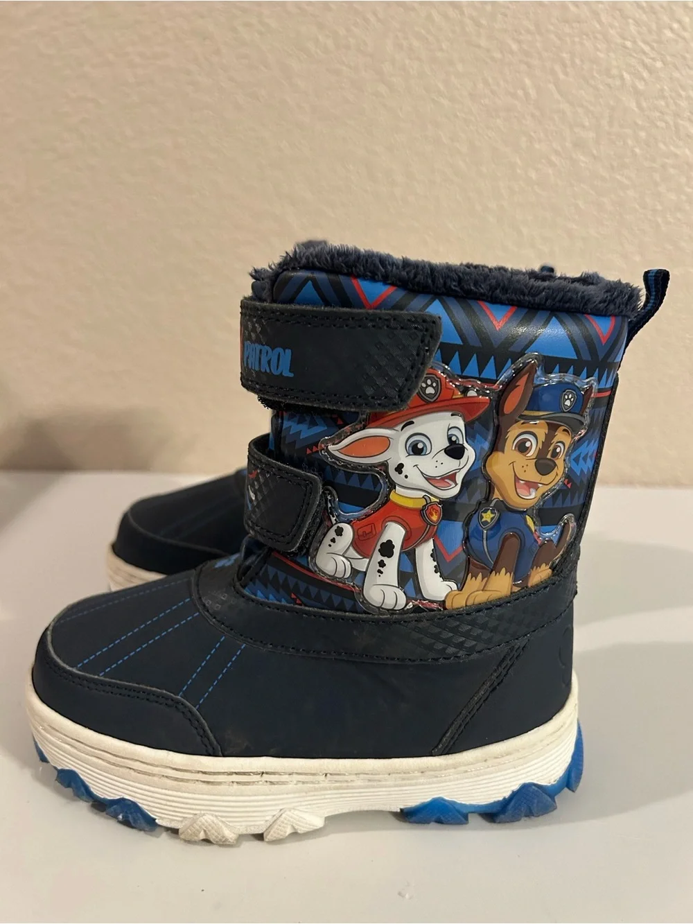 Nickelodeon Paw Patrol Toddler Light Up Winter Boots Blue Size 10